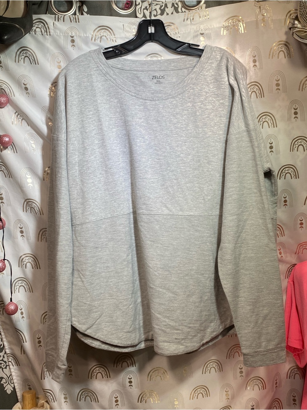 ZELOS Heather Gray Women's Crewneck Pullover Sweatshirt